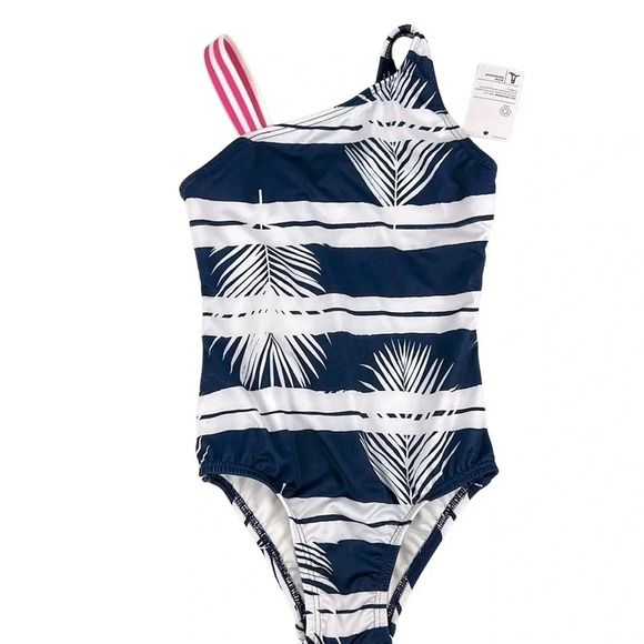 Lands’ End Print One Piece Girls Swimsuit Size 4 NWT - Picture 1 of 9
